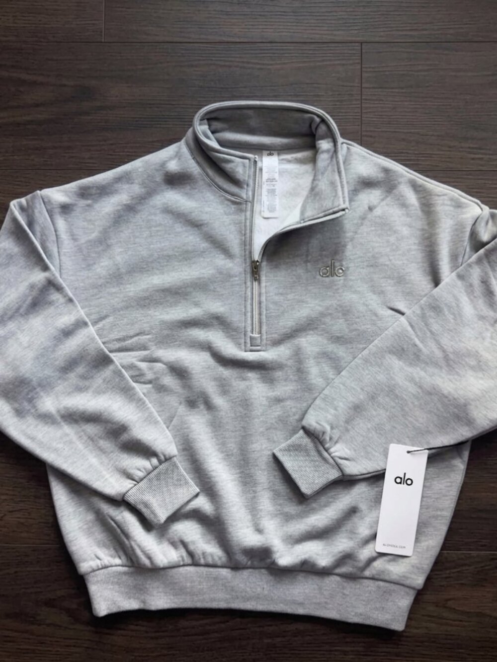 ALO Yoga Accolade 1/4 Zip Pullover Athletic Heather Grey | NWT | Multiple Sizes